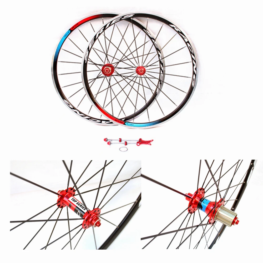 Aluminum Brake road bike wheels CNC AL wheels with Alloy Brake Surface