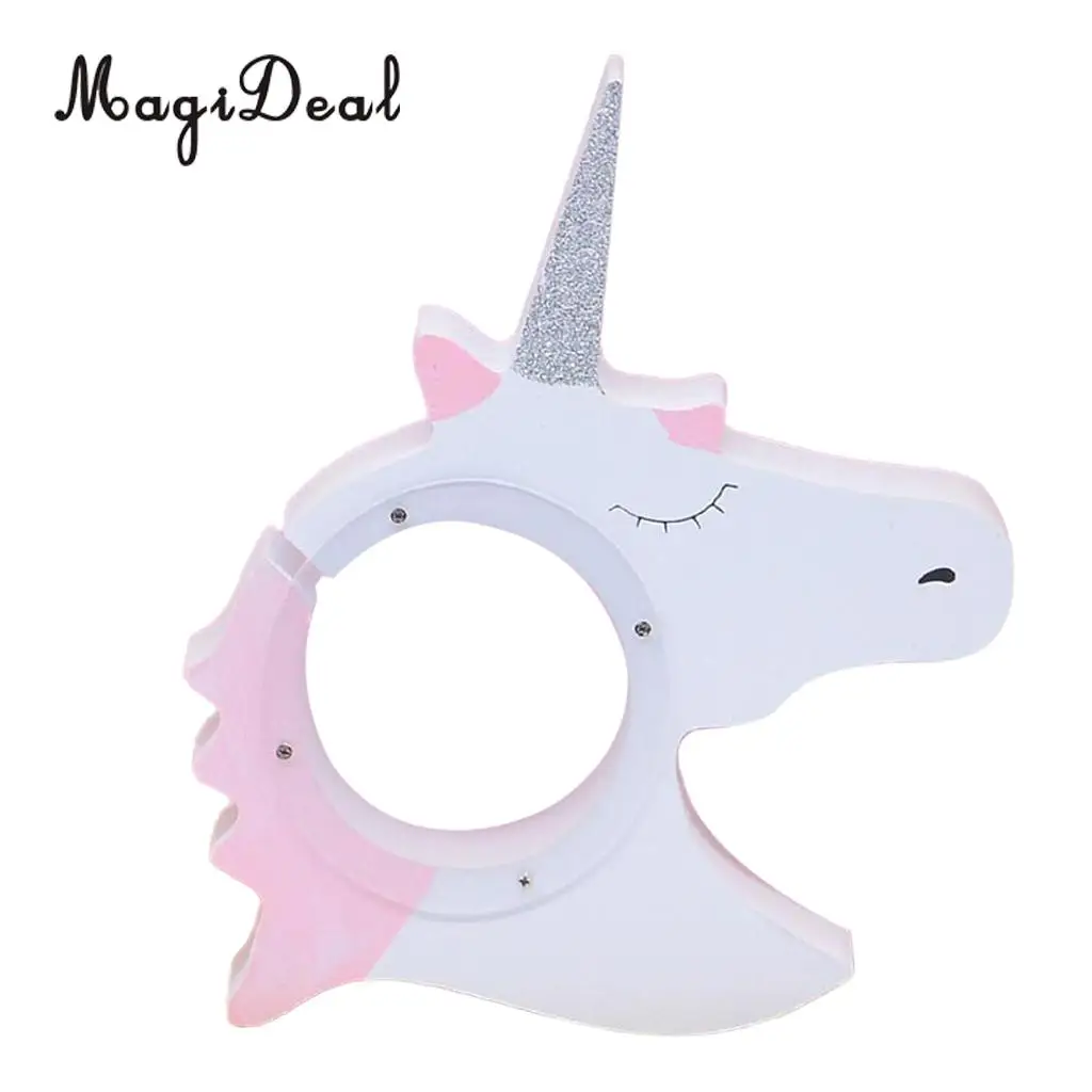 Cute Unicorn Style Baby Child Christmas Gift Wooden Cartoon Coin Bank Money Boxes Piggy Bank For Kids Birthday Gift Decor