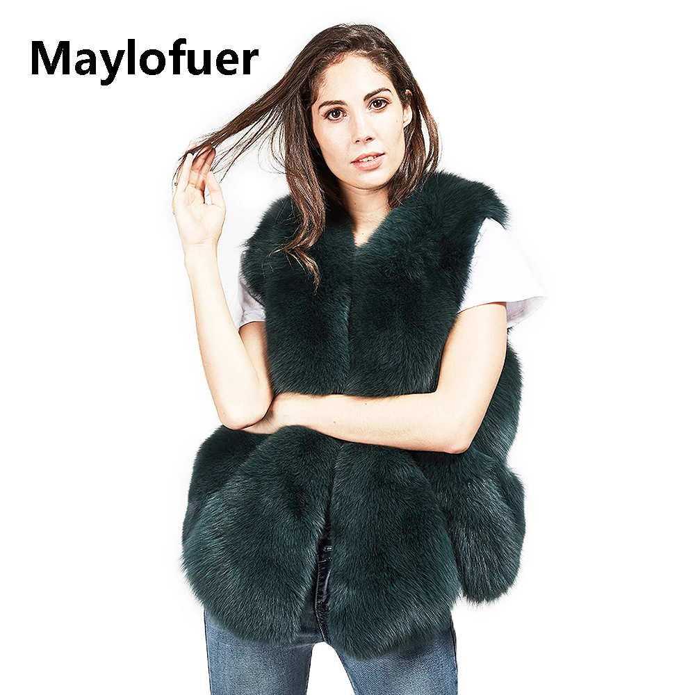 Couleurs Femmes Gilet Réel De Renard 2 Maylofuer Lady Fourrure Naturel BqzwUfP