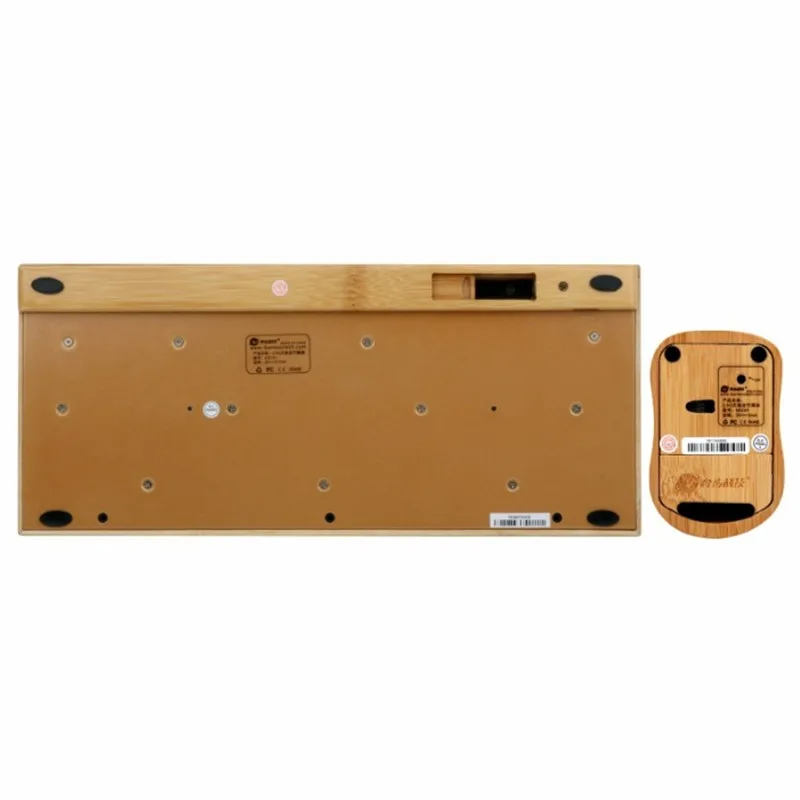 Conjunto de Combinação sem Fio do Rato do Teclado de Bambu para o Computador Naturais do Natal da Novidade do Teclado dos Ratos para Computador Portátil Escritório Usb Plug And Play Presentes o b - Imagem 3