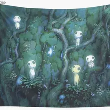 Kodama Studio Ghibli настенный гобелен, пляжное полотенце, одеяло, коврик для пикника, йоги, украшение дома