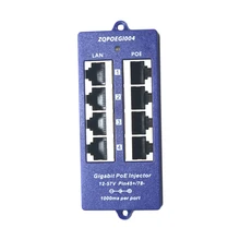 Пассивный 4 Порты и разъёмы Gigabit Мощность over Ethernet PoE инжектор Мощность постоянного тока 24В MikroTik устройств-Питание в комплект не входит