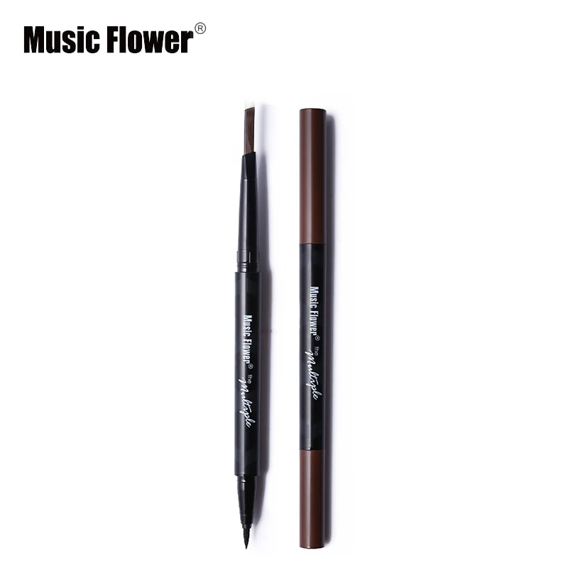 Music Flower Марка Make Up Pro Карандаш для бровей+ брови ручка Водонепроницаемый стойкий корректор для бровей, набор для макияжа, светло-бежевые косметика