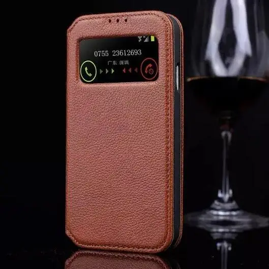 imágenes para DEEVOLPO Lujo Verdadera Del Cuero Genuino Para Samsung Galaxy S4 SIV i9500 Ventana de Visualización Tirón De La Manera Cubierta Del Soporte de Diseño Bolsas imágenes para DEEVOLPO Lujo Verdadera Del Cuero Genuino Para Samsung Galaxy S4 SIV i9500 Ventana de Visualización Tirón De La Manera Cubierta Del Soporte de Diseño Bolsas