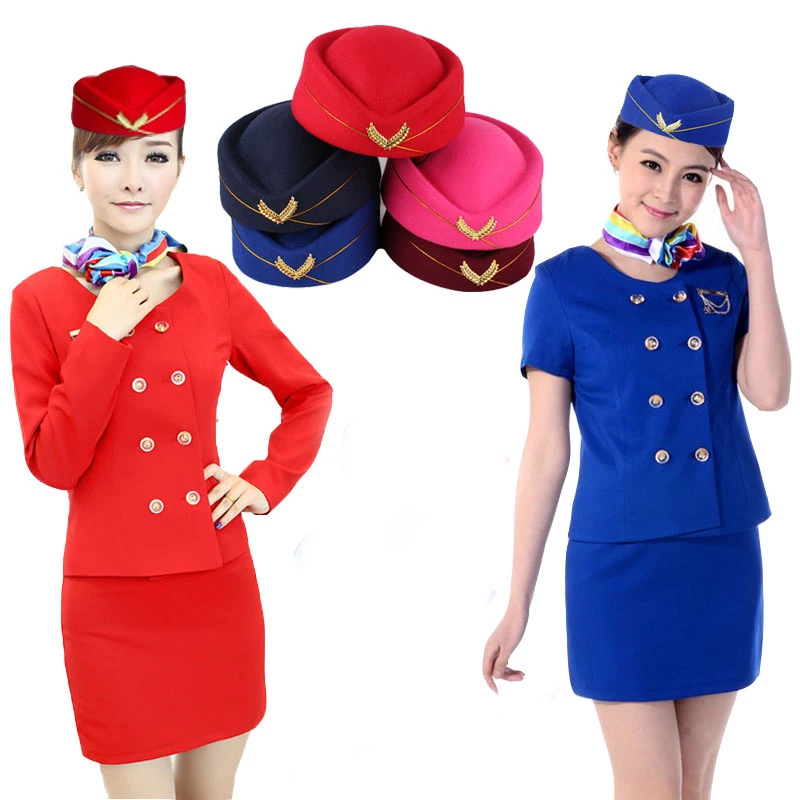 LUCKYLIANJI шерсть высокого качества Pillbox стюардесса Air Hostesses официантка база кепки производительность группа Косплей вечерние берет шляпа