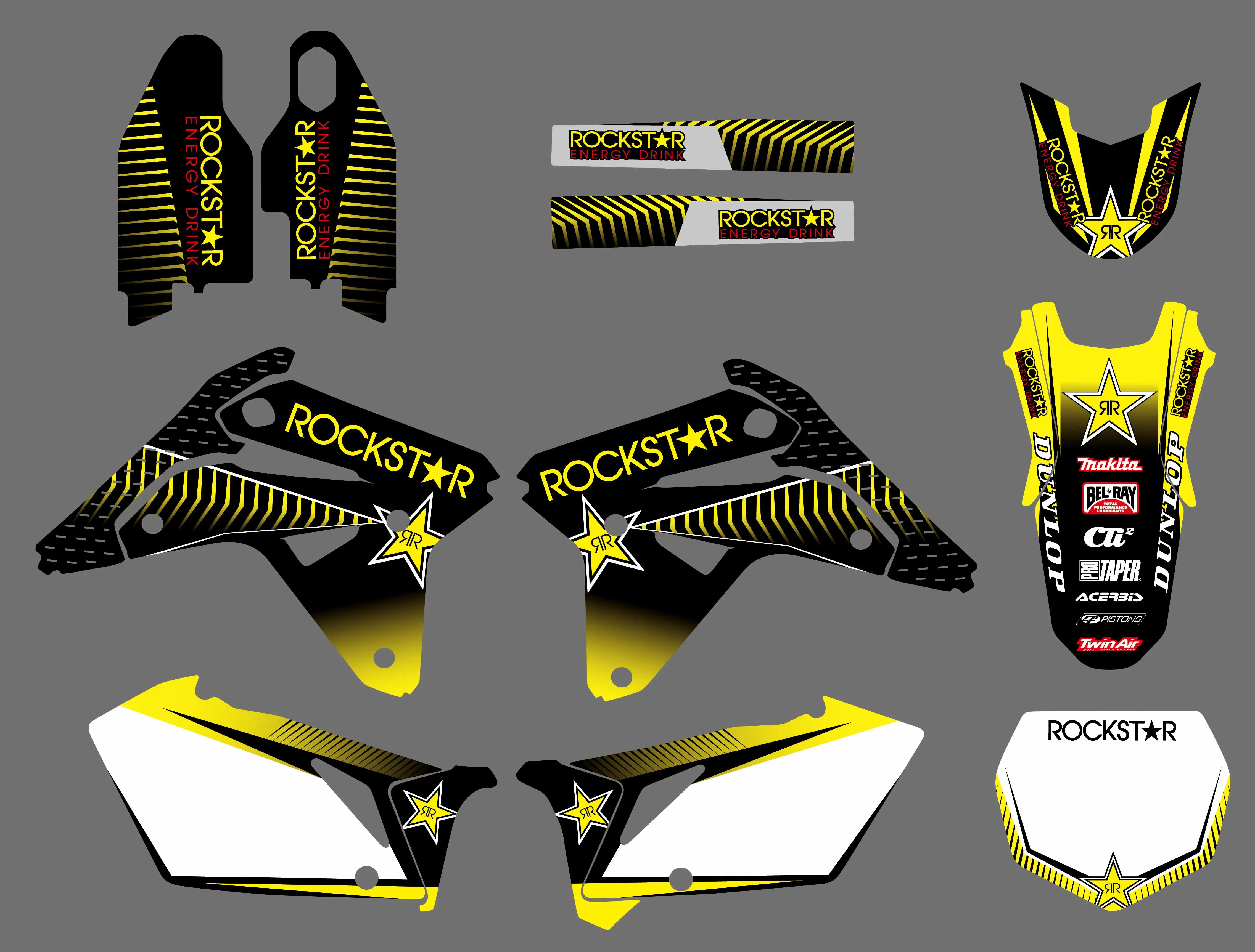 NICECNC 7 видов стилей Matching мотоциклов Графический фон наклейки комплект для Suzuki RMZ450 РМЗ 450 RM-Z450 RM-Z 450 2007