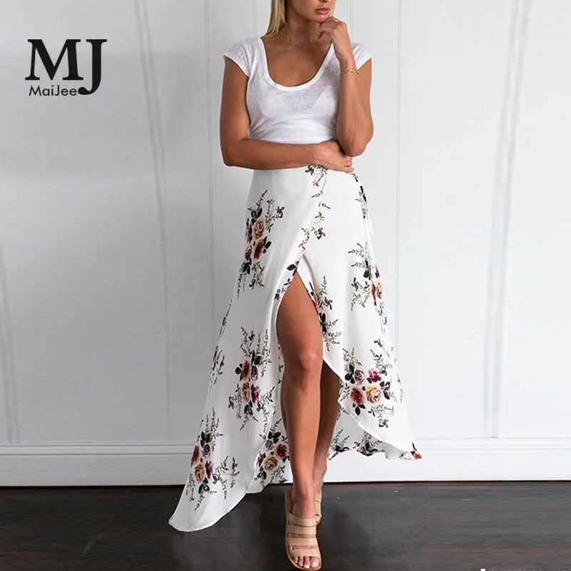 MaiJee Western Style Vintage Asymmetrical Skirts Womens Summer Skirt