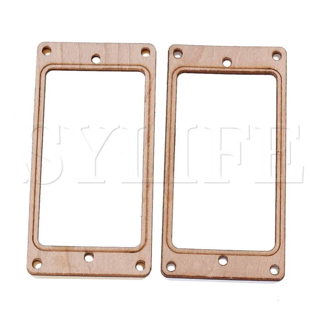 

2x Wood Color Maple Wood Pickup Mounting Rings Set for Electric Guitar Humbucker