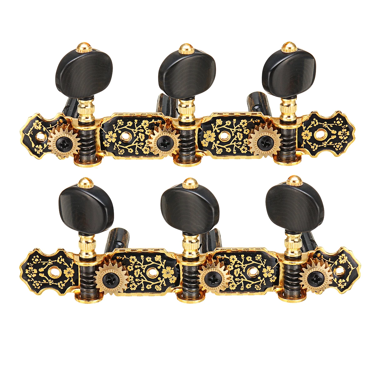Alice Aos-020b1p Gold-plated Classical Guitar Tuning Pegs Tuners Machine Head Ov
