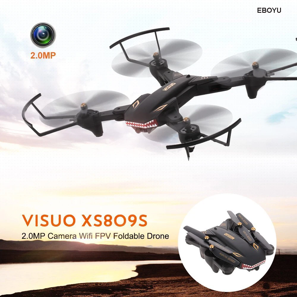 EBOYU XS809S-HD 2.0MP 720 P HD Камера Wi-Fi FPV Складная Drone один ключ возврата высота Удержание G- датчик Мультикоптер Дрон RTF