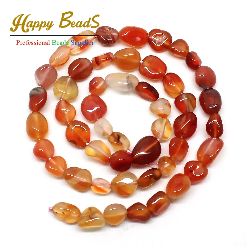 

5mm-8mm Smooth Irregular Natural Red Carnelian Beads For Jewelry Making Strand 15.5inch DIY Bracelets (F00548)