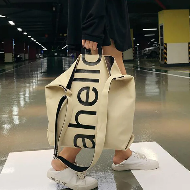Портативная сумка с буквенным принтом широкополосная Большая вместительная сумка модная сумка через плечо