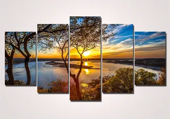 

5 pcs/set,forest,trees Landscape DIY Full Diamonds Painting Sunset Cross Stitch diamond Embroidery Kit Rhinestone Wall Decor