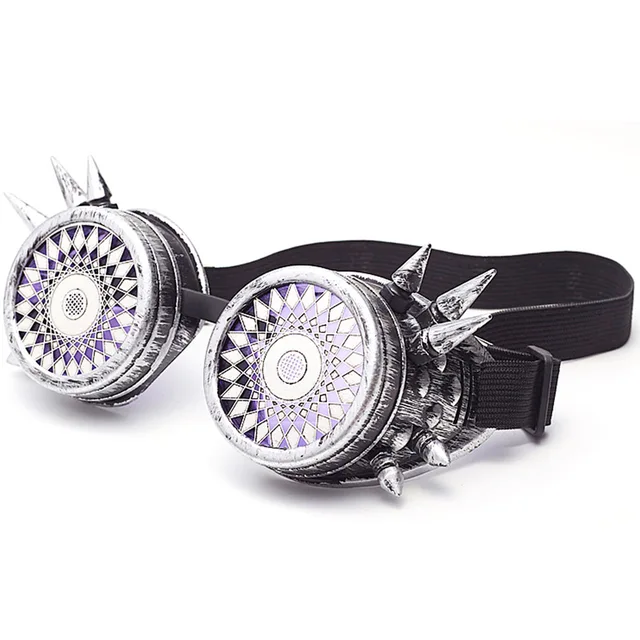 FLORATA Steampunk Goggles Glasses Men Welding Cyber Punk Biker Gothic Rave Cosplay Male Punk Sun Glasses For Halloween