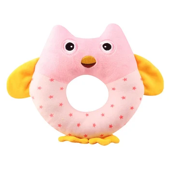 

Newborn Cartoon owl Soft Plush Rattles Toys Hands-on ability training Infant Hand Bell Toddler Baby Interesting Toys