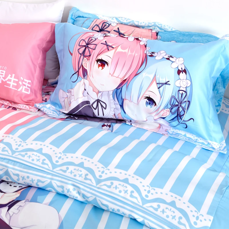 Аниме мультфильм Re: Zero kara Hajimeru Isekai Seikatsu пододеяльник комплект постельного белья с
