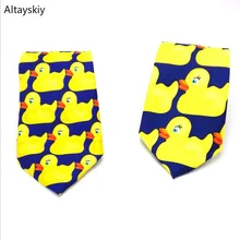 Женские Галстуки, желтые, с рисунком утки, Мультяшные, Kawaii, обтягивающие, для женщин, s, на шею, галстук, простой, корейский стиль, для отдыха, вечерние, трендовые, повседневные, шикарные