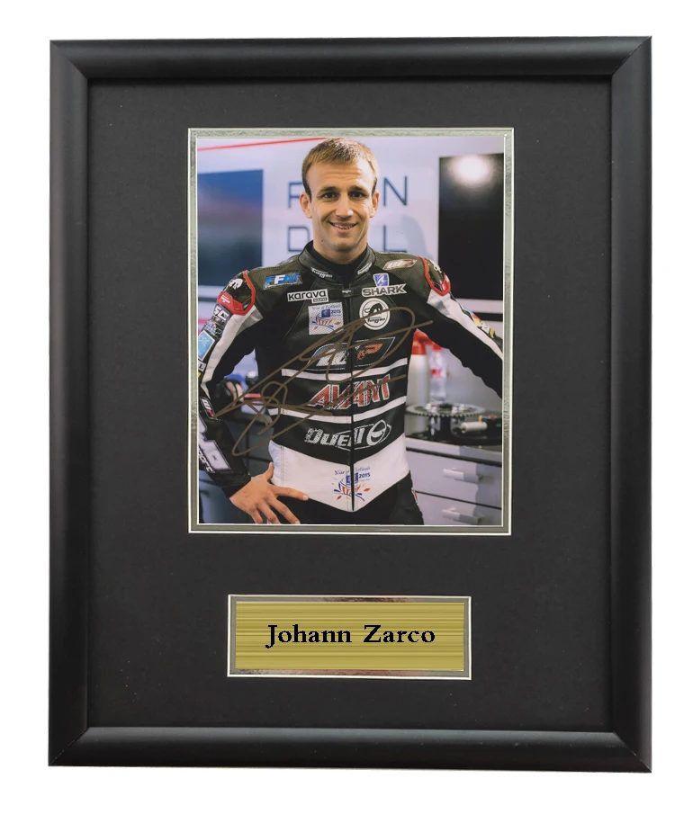 

With SA COA MOTOGP Zarco Racer autographed signeded Photo Framed