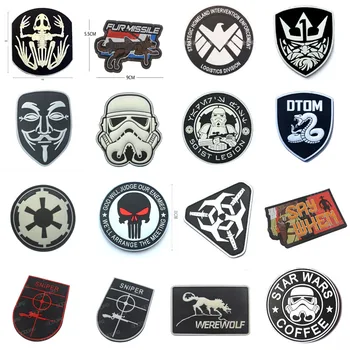 

PVC Drop Rubber Scorpion Unit Magic Badges acrylic badge Patch epoxy patches epaulette Armbands armbandssay when pvc patch