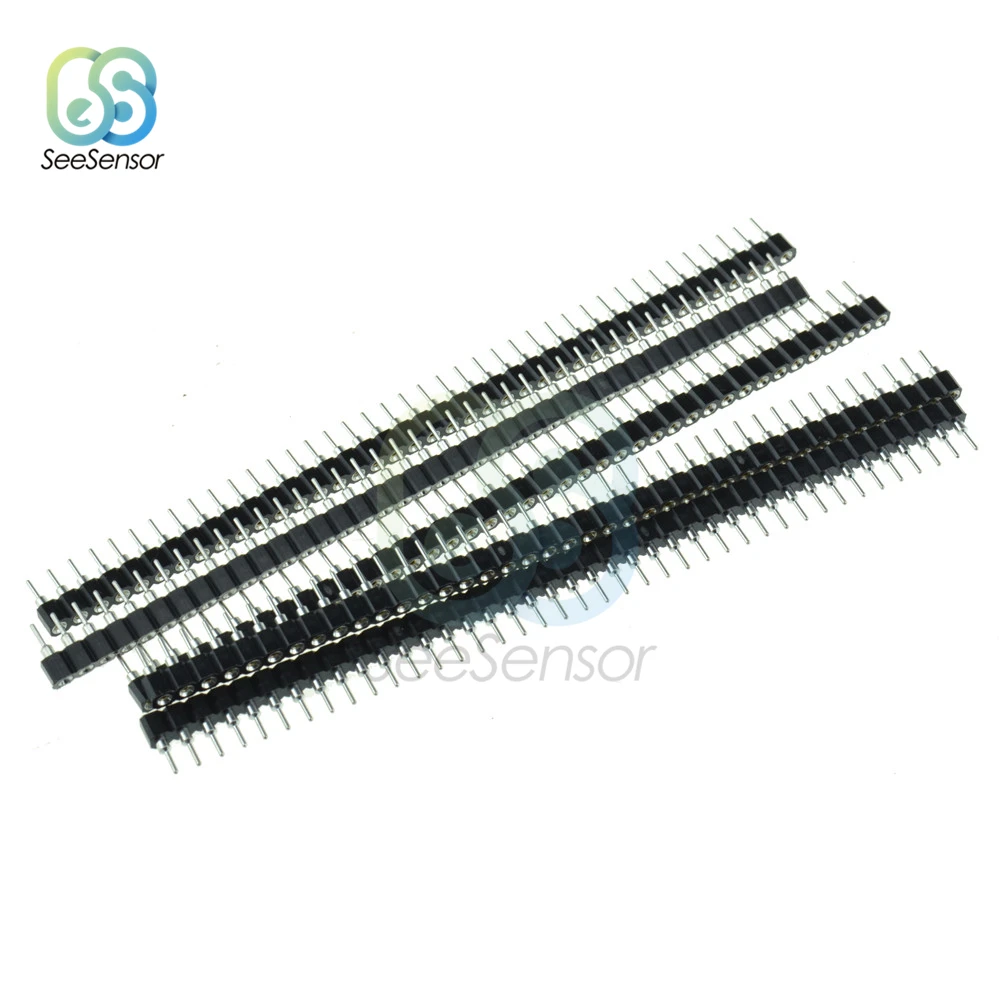 

5PCS 40Pin 2.54mm Female Single Row Round Straight Pin Header Strip Connector For Arduino