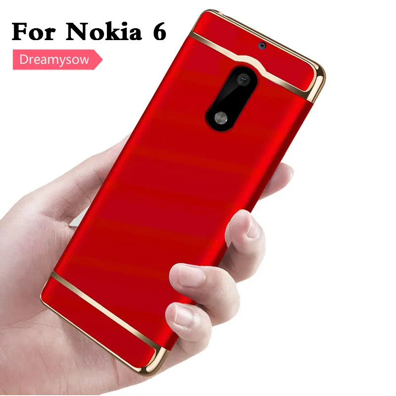 

Dreamysow Case For Nokia 6 360 degree Shockproof Electroplating 3 IN 1 Removable Phone Cases For Nokia 7 Hard Matte Cover