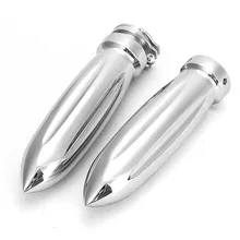 2x Пуля Форма 1 «Универсальный Chrome Мотоцикл Руль Ручка Бар Ручки Для Honda Yamaha Suzuki Kawasaki Harley Chopper Bobber