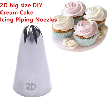 

2D big size DIY Cream Cake Icing Piping Nozzles Pastry Tips Fondant Cake Decorating Tip Stainless Steel Nozzle Baking