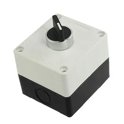 

AC 400V 10A On Off Rotary Selector Push Button Switch Station White Black