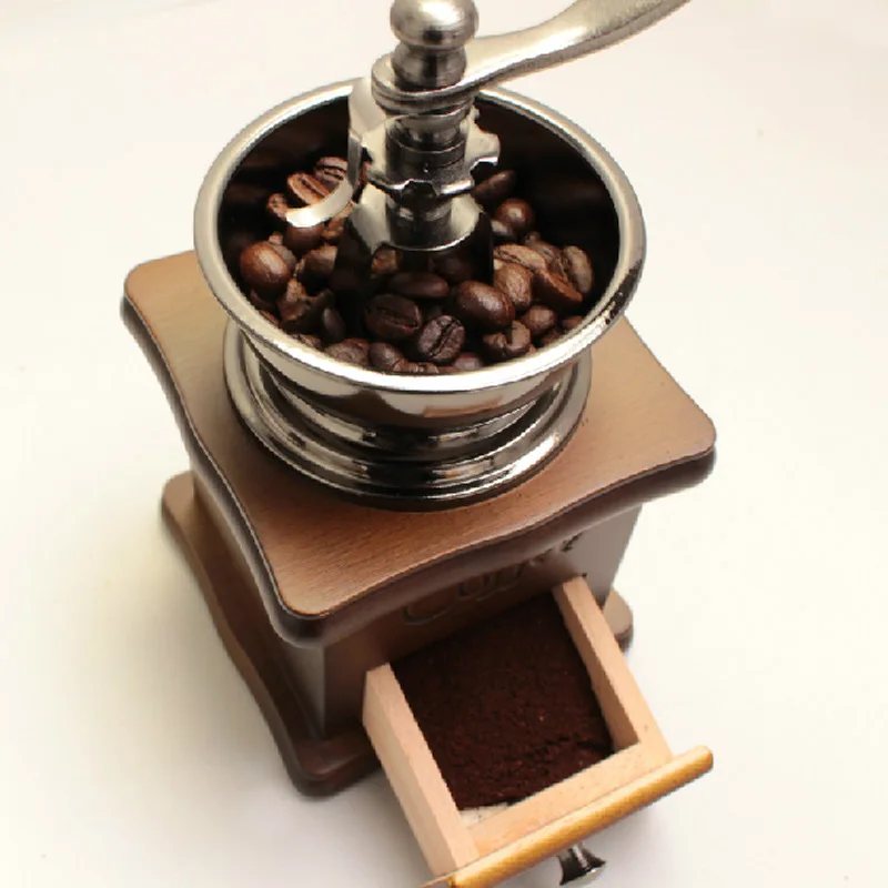 Classical Wooden Manual Coffee Grinder Hand Stainless Steel Retro Coffee Spice Mini Burr Mill High-quality beans milling Grinder цена Classical Wooden Manual Coffee Grinder Hand Stainless Steel Retro Coffee Spice Mini Burr Mill High-quality beans milling Grinder цены онлайн