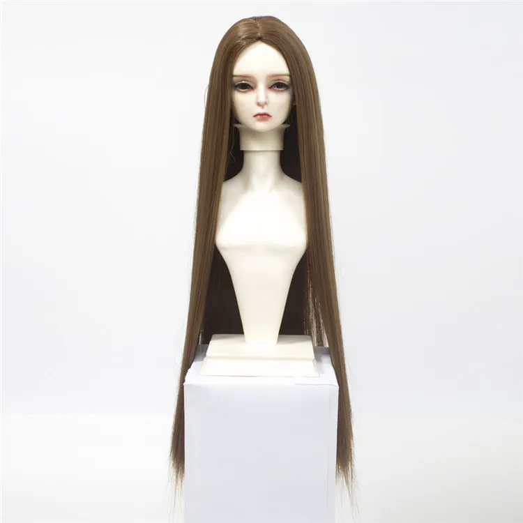 BJD парики для волос Размер 1/6 1/4 1/3 куклы высокотемпературное волокно Длинные прямые парики натурального цвета для куклы SD/BJD
