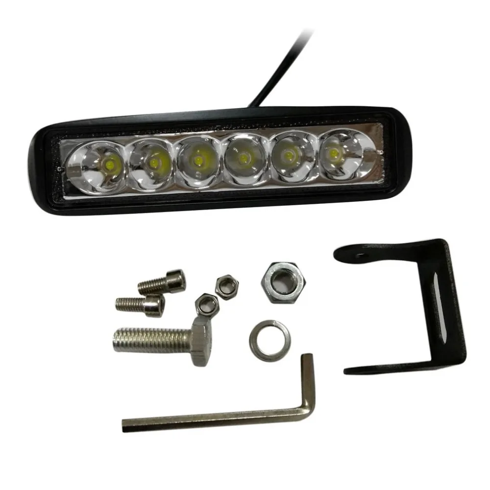 6 inch 18W LED Light Bar 12V 24V Motorcycle LED Bar Offroad 4x4 ATV