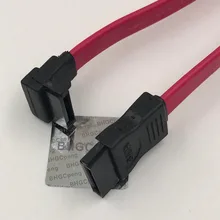 Cabo sata para sata 2 peças de alta qualidade, 45cm, ângulo reto, série, cabo de dados plana