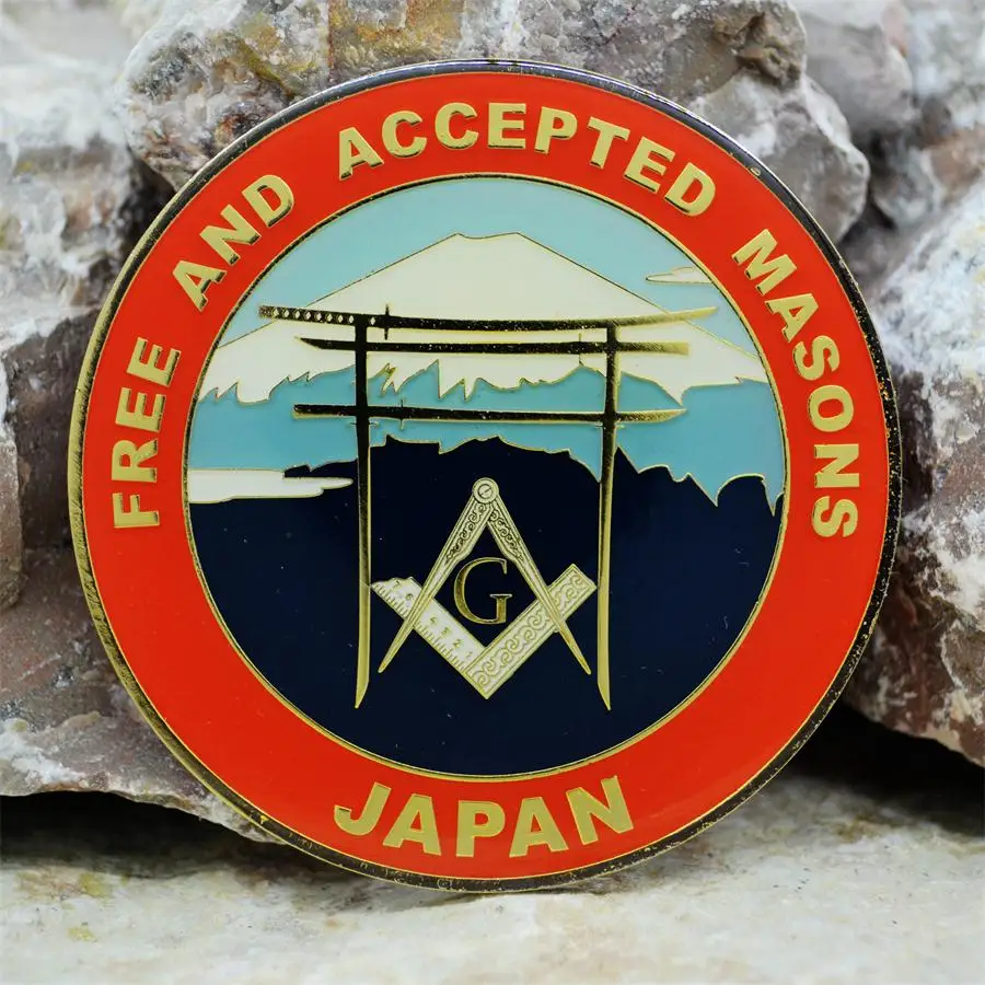 

Masonic Auto Car Badge Emblems mason freemason E43 Japan Fujiyama 3''