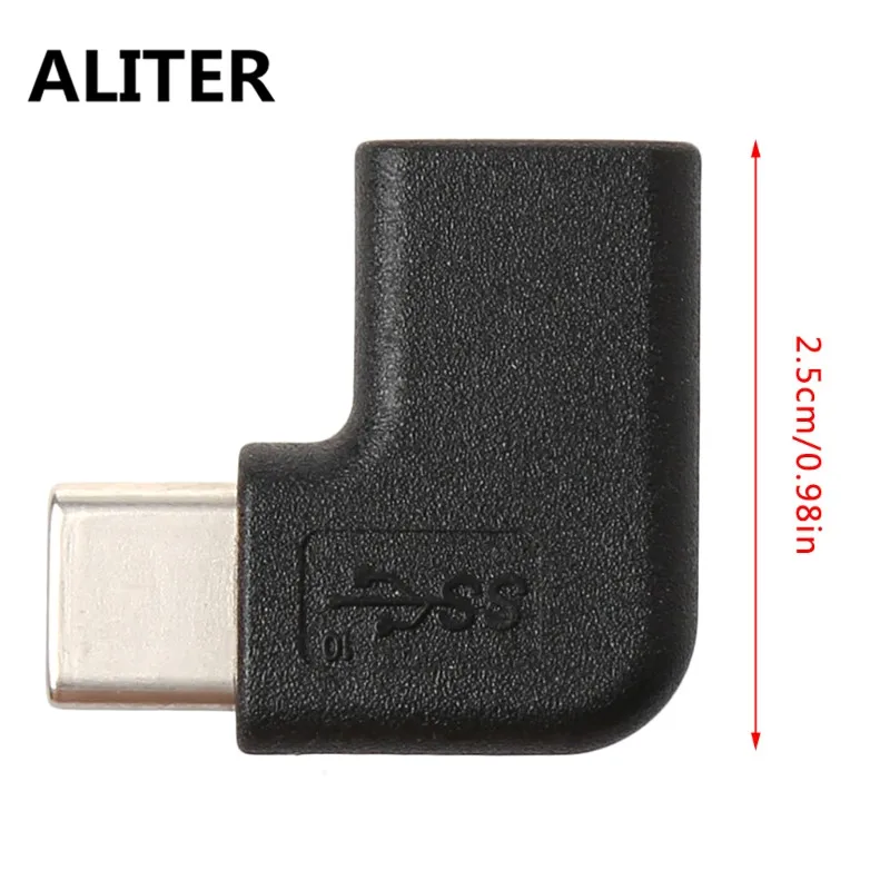 ALITER 90 градусов под прямым углом USB 3,1 type C папа-мама USB-C адаптер конвертер