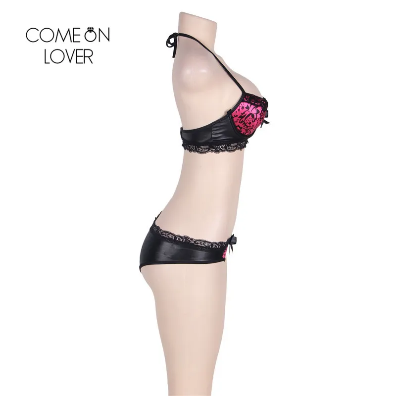 Comeonlover комплект с бретелями нижнее Белье регулируемый спинки леопард