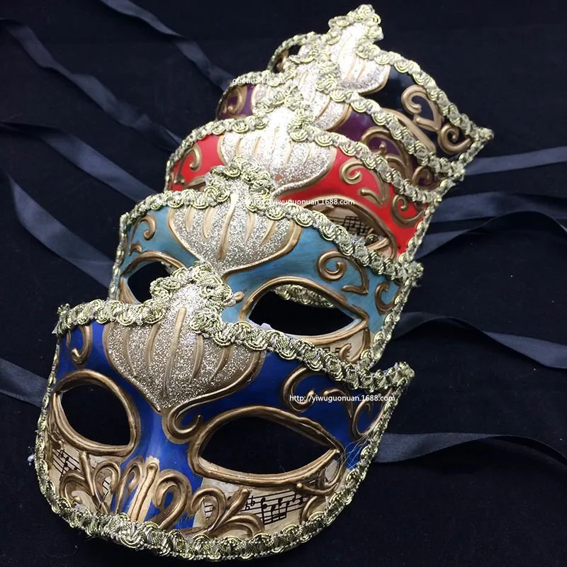 

2018 New Elegant Venetian Masks Multi Color Half Face Masquerade & Party Supplies Halloween For Women Wedding Cosplay Props