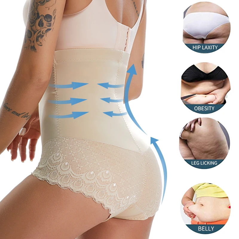 High Waist Shapewear Butt Lifter Tummy Control Panties Body Shaper Slimming Underwear Waist Trainer Butt Lifter Modeling Shorts shapewear panties butt hip enhancer
