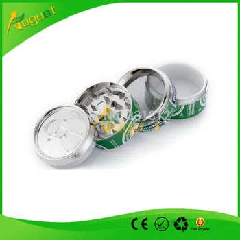 

120pc/lot hot Pop CAN Grinder,4 Parts herb tobacco Grinder With Pollen Catcher