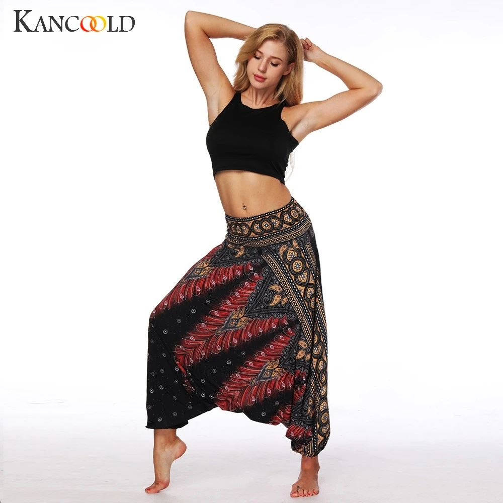 Buen valor KANCOOLD-pantalones holgados informales para mujer, calzas bohemias, mono Aladdín, pantalones bombachos para mujer 2019jan9 KynkQaap