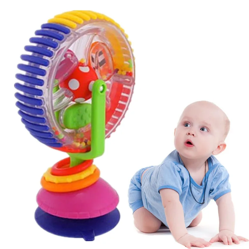 Baby Rattle Toys Multi touch Rotating Ferris Wheel Suckers Toy Rotating