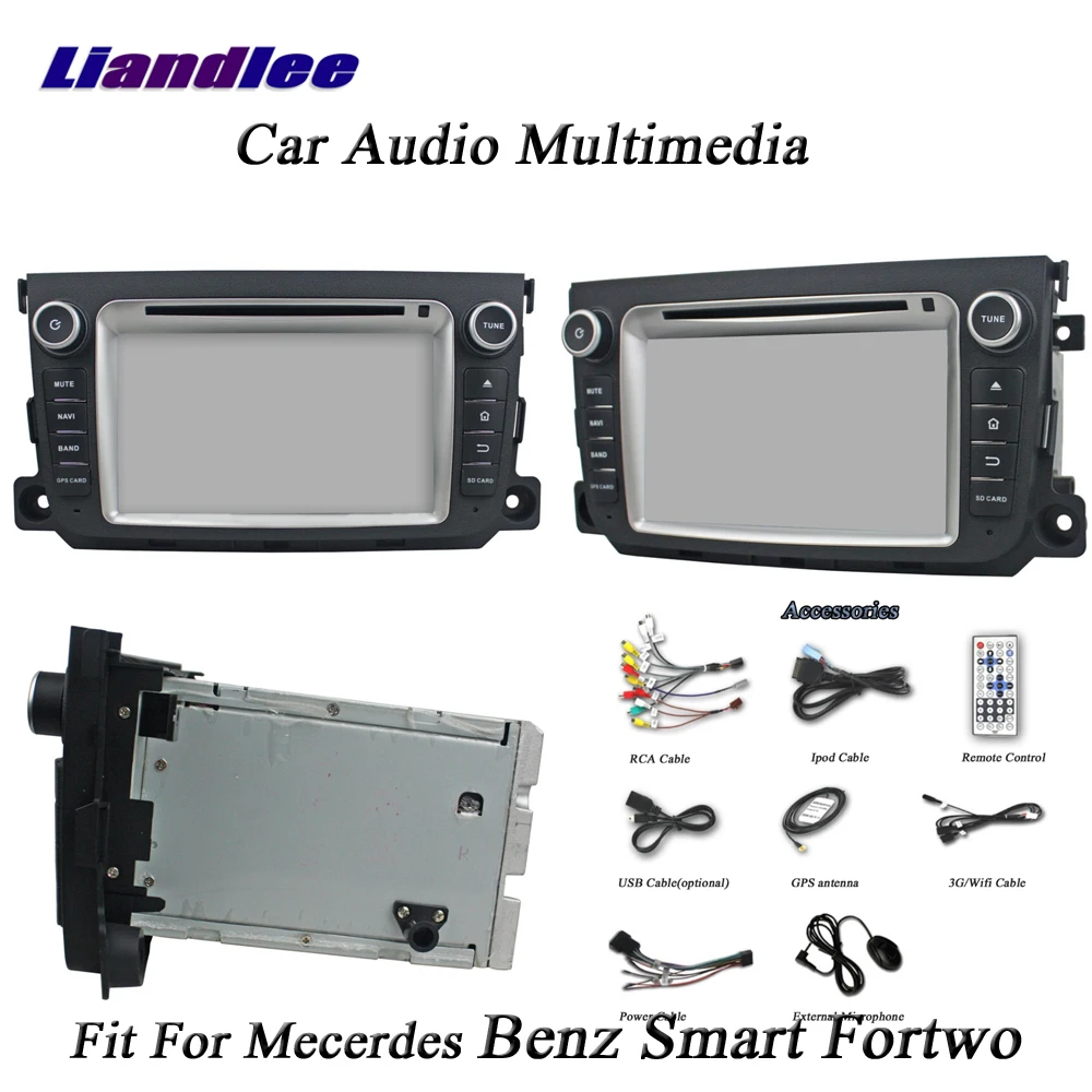 Liandlee Car Android System For Mecerdes Benz Smart Radio CD DVD Player GPS Navi MAP Navigation HD Wifi BT TV Screen Multimedia