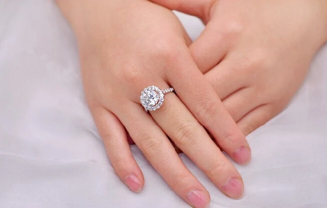 3 carat round cut halo simulated diamond engagement forever wedding ring luxury jewelry love ring for women bb in rings from jewelry accessories on - 3 Carat Wedding Ring 3 carat round cut halo simulated diamond engagement forever wedding ring luxury jewelry love ring for women bb in rings from jewelry accessories on - 3 Carat Wedding Ring