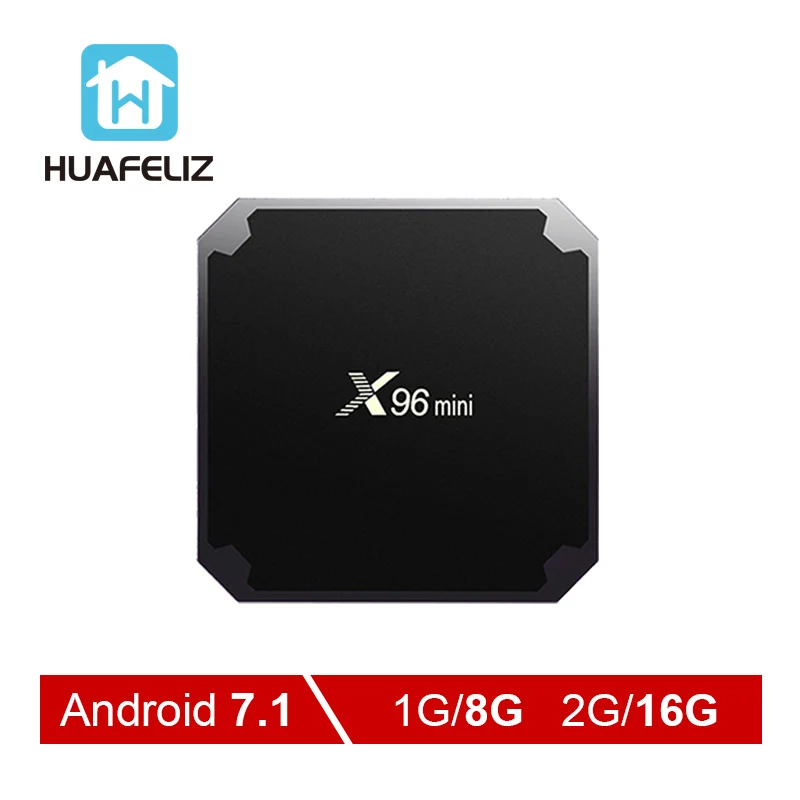 X96mini Смарт ТВ приставка Android 7,1 ТВ приставка Amlogic S905W четырехъядерный медиаплеер Wifi 2,4 GHz 4K 2GB 16GB 1GB8GB X96 мини приставка