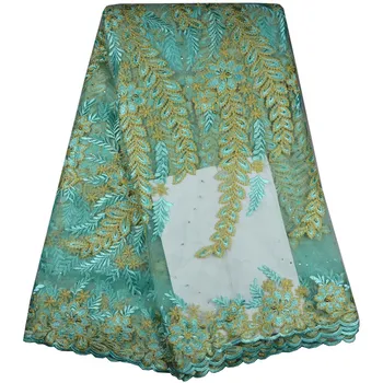 

Best Price African Lace Fabric 2017 Embroidered Nigerian Lace Fabric Bridal High Quality French Tulle Lace Fabric For Women 708B