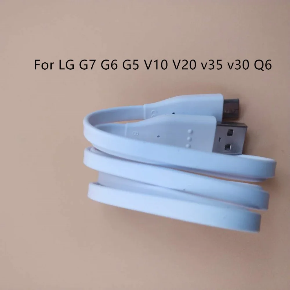 

Original 100CM White Noodel USB Type C Fast charge Charger Cable For LG G7 thinq G6 G5 V10 V20 v35 v30 Q6 Mobile Phone