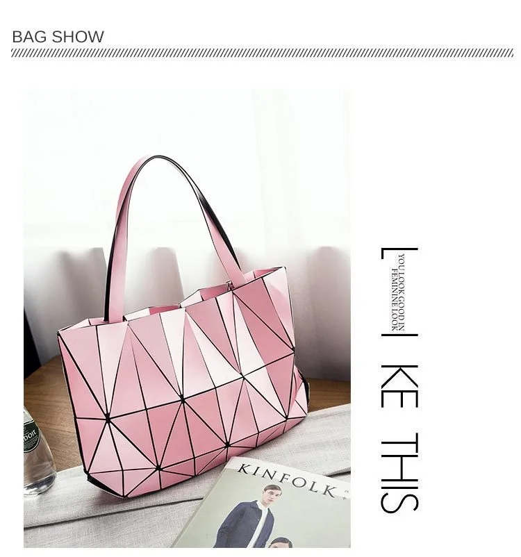 Maelove женская сумка Геометрическая Алмазная складывающаяся сумка сумки на плечо матовые цветные геометрические сумки для девочек
