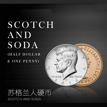 

Scotch and Soda Coins Magic Tricks Props Toys Professional Magician Close up