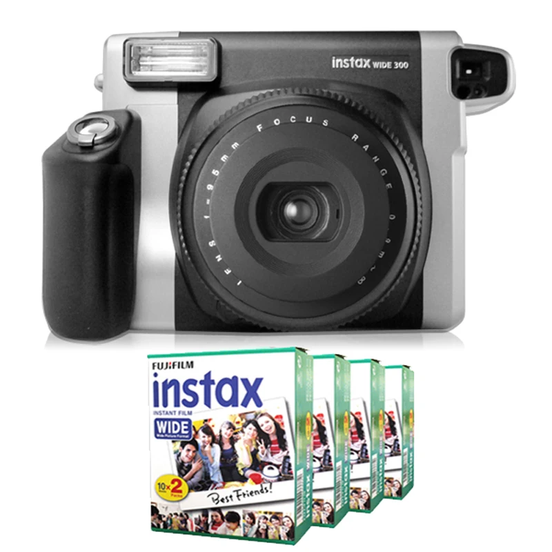 Fujifilm Instax WIDE 300 Instant Camera + Fuji Wide White Edge 80 Film-in Film Camera from