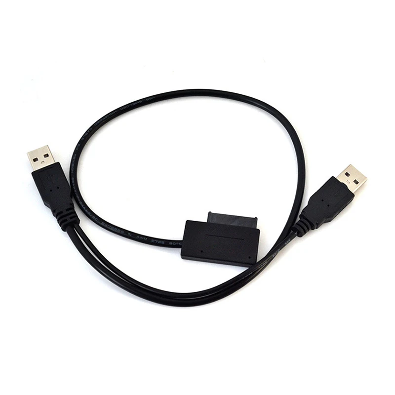 Dual USB 2.0 для 7+ 6Pin SATA II оптический привод Кабель-адаптер разъем для ноутбука CD/DVD ROM blu-Ray