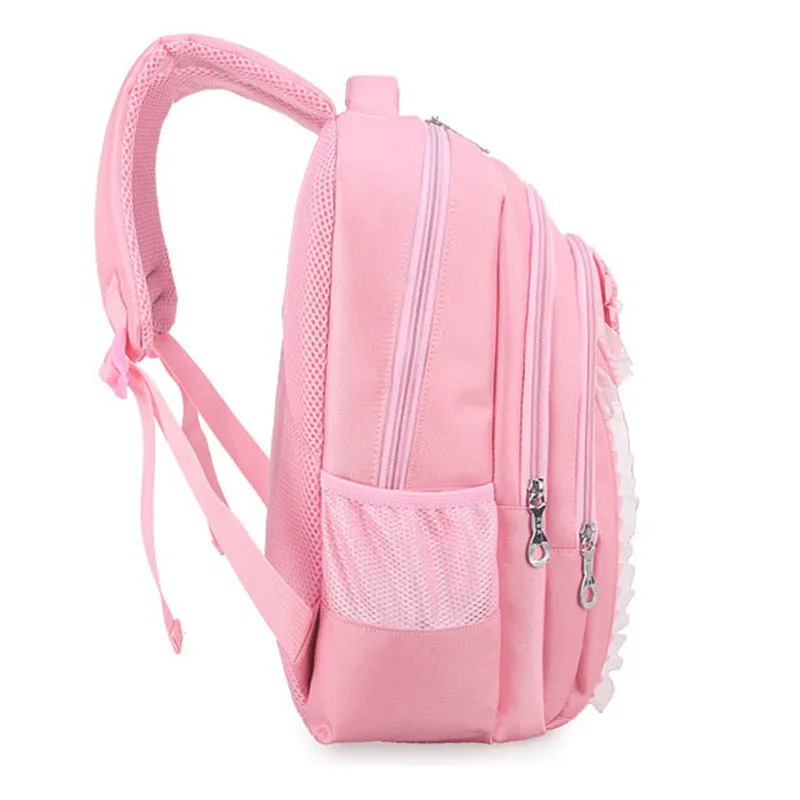Начальная Школа Рюкзак портфель школьные рюкзаки для девочек красивые милые Мультяшки, для принцессы Кошка детский рюкзак для детей сумки кружево книжная сумка